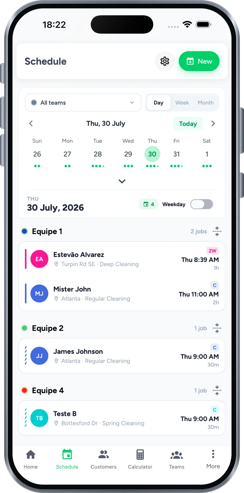 Aplicativo Maid Planner para celular